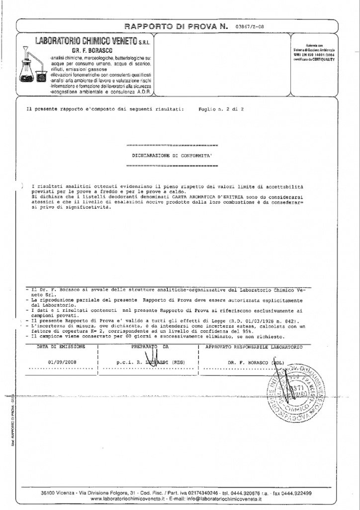Carta Aromatica d'Eritrea Italian Incense Paper — Two Hands Paperie